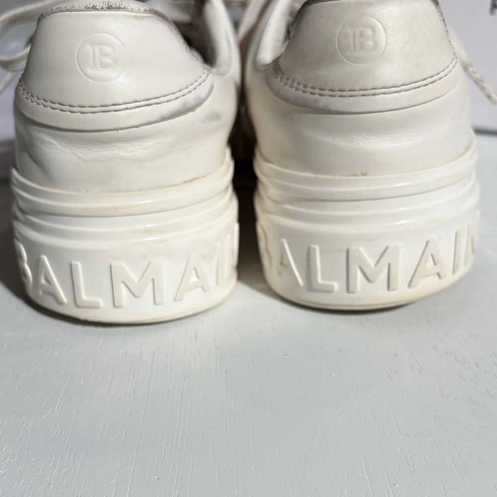 Balmain Men's Off-White Sneakers - Picture 6 of 6